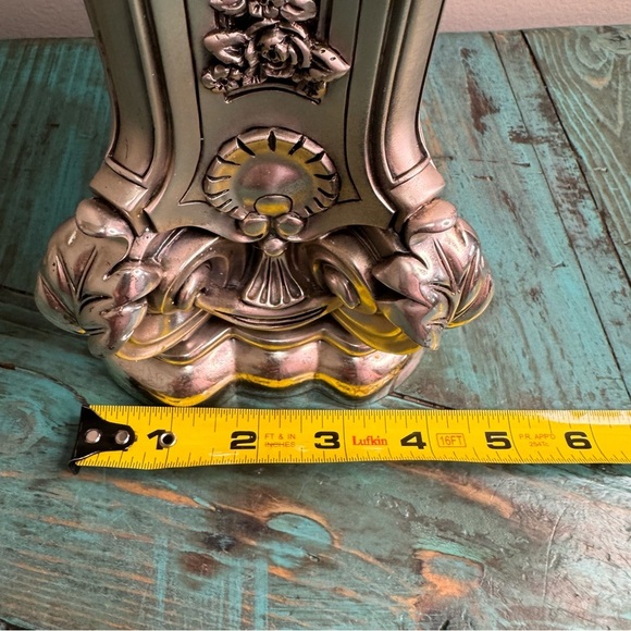 Vintage Argenti Italy Silver Plate Table Shelf Mantel Clock - Picture 6 of 13